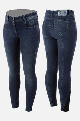Animo noctis knie grip rijbroek jeans dames blauw -