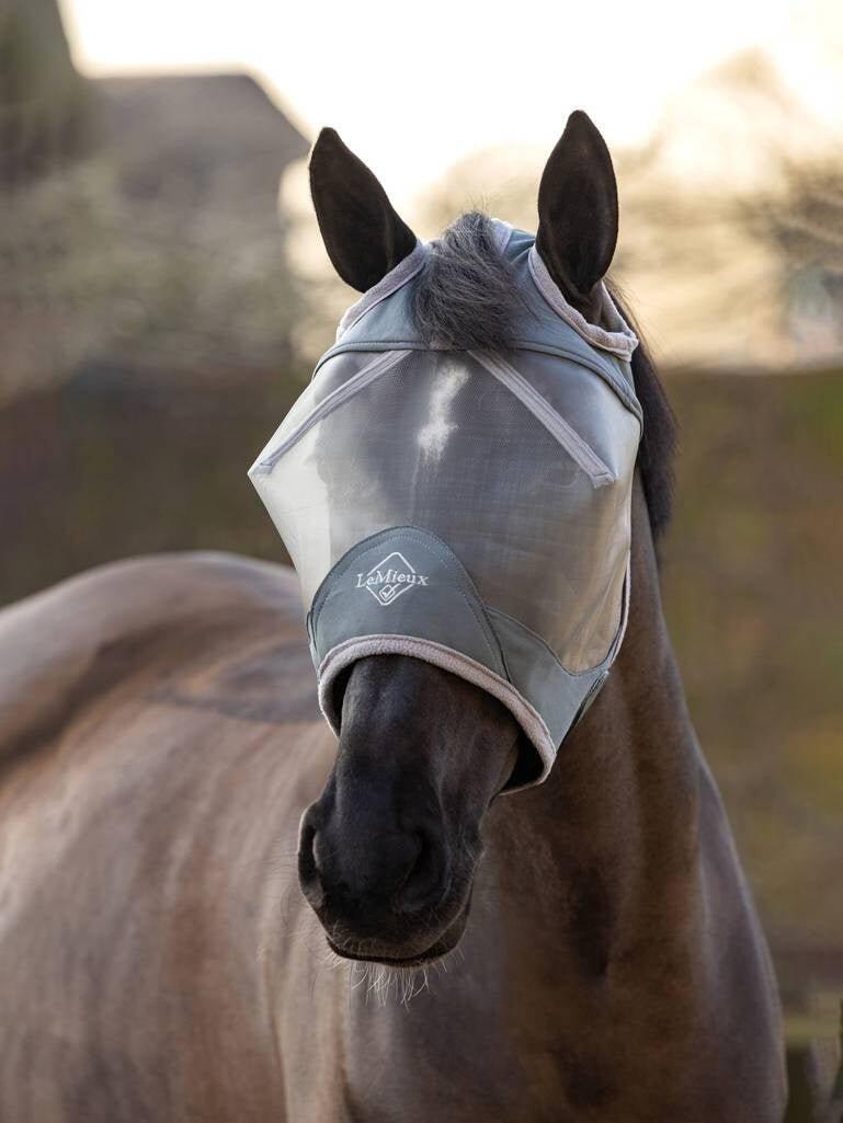 Masque anti-mouches ArmourShield Pro Full LeMieux Bleu foncé-gris 4/7