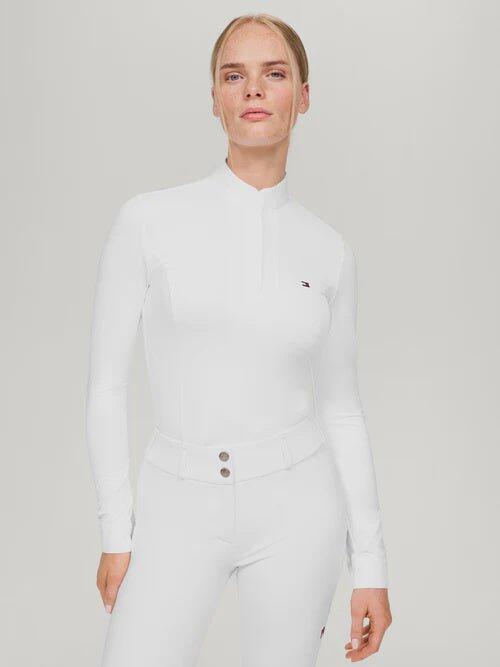 Tommy Hilfiger Equestrian Avon Wedstrijdshirt Lange Mouwen Dames Ss25 Wit - 3/7