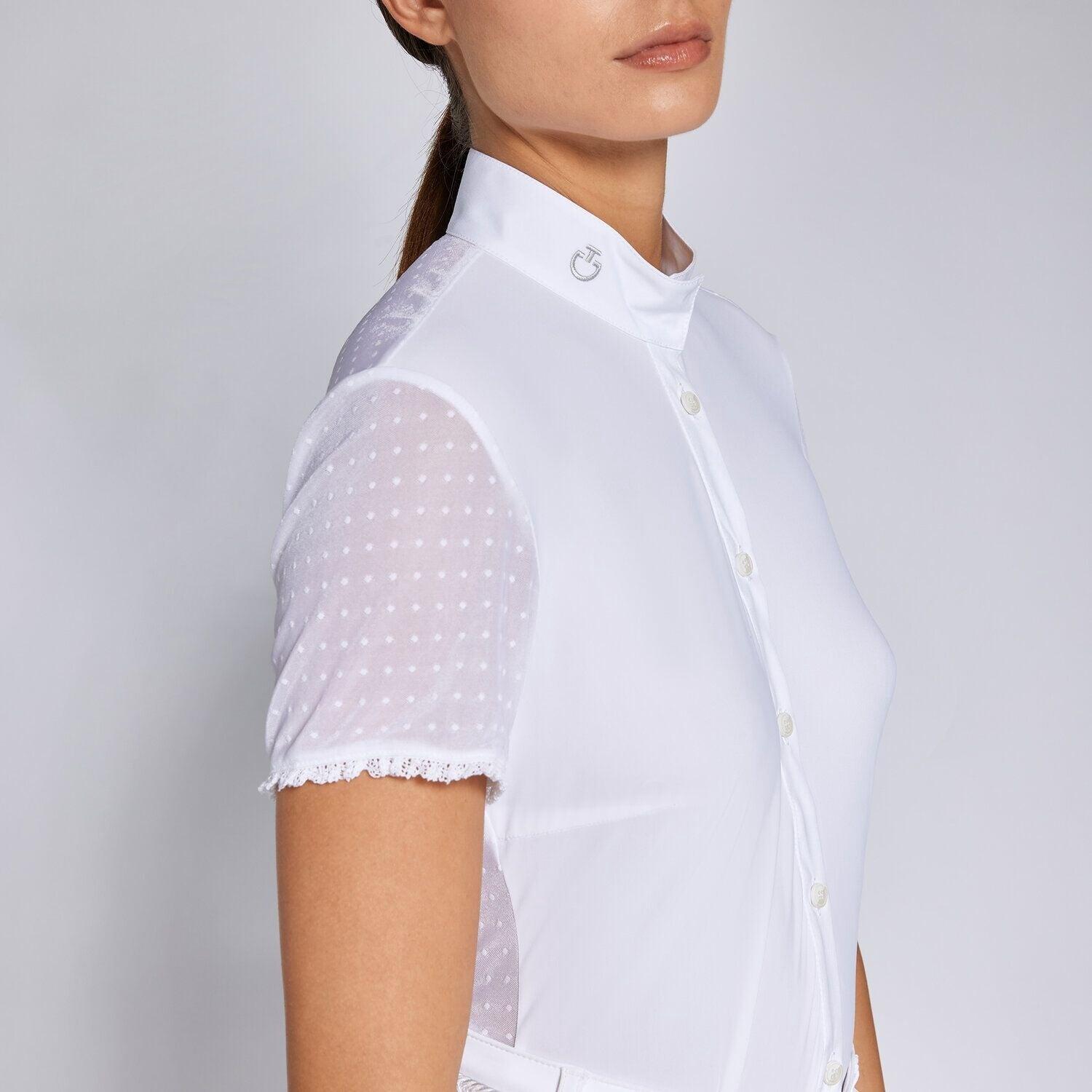 Cavalleria Toscana Wedstrijd Shirt Short Sleeves Polka Dot Wit - 2/3