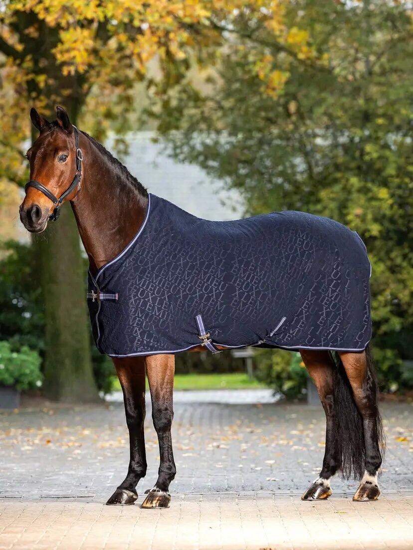 Lemieux Arika Monogram Fleece Paardendeken Blauw - 2/3