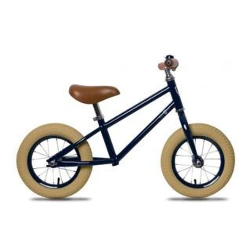 Loopfiets Kidz Classic 12,5" - donkergrijs / blauw