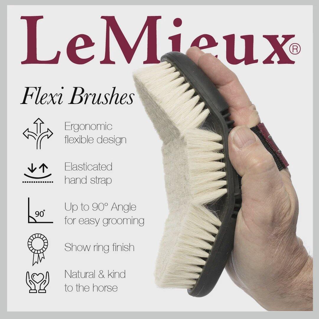 Lemieux Flexi Paardenhaar Body Brush Groen - 7/7