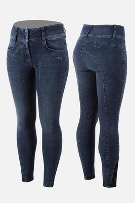 Animo norway full grip rijbroek jeans dames blauw -