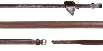 Dy'on 5/8 rubber reins hunter bruin -