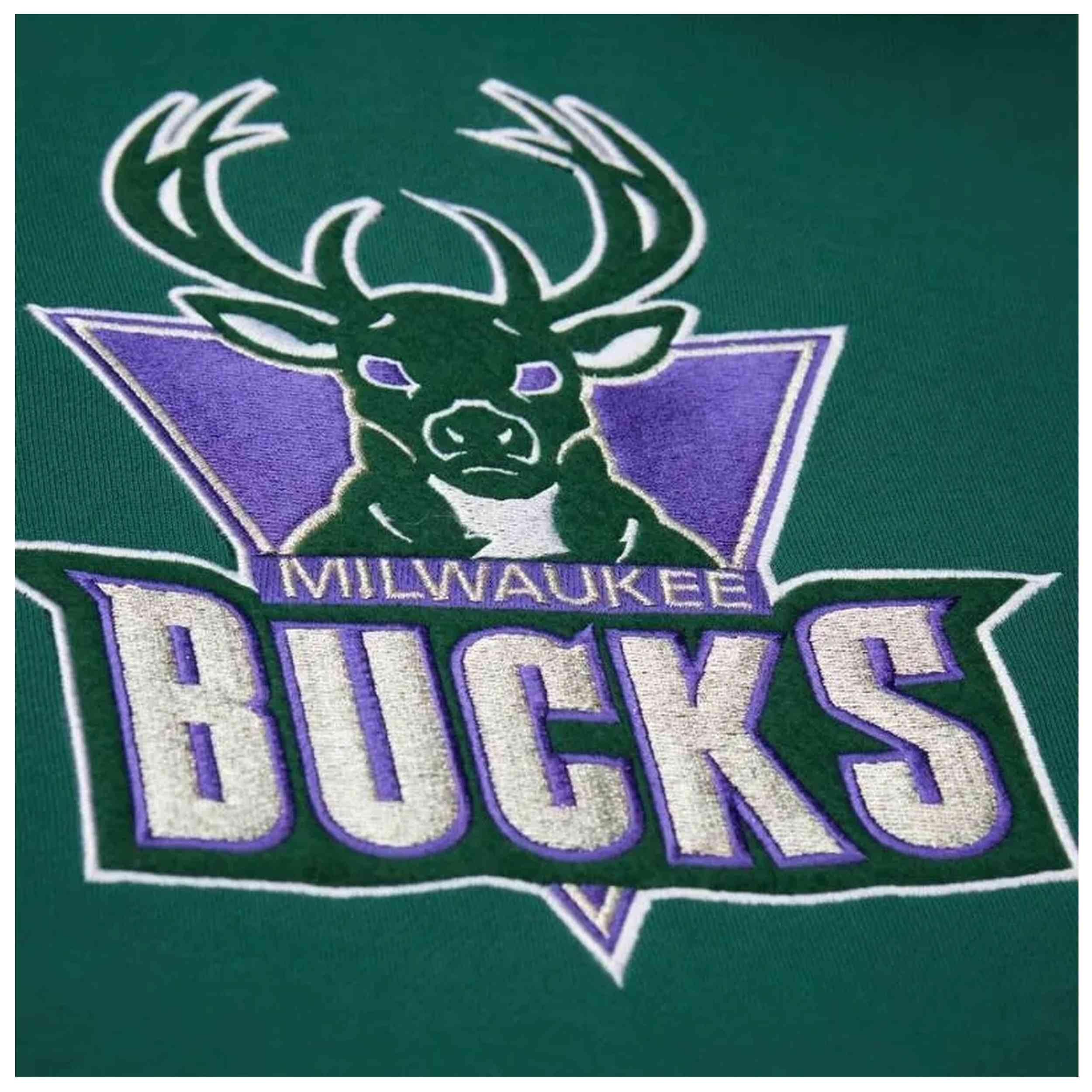 Sweat à capuche Mitchell & ness modèle TH9263-MBUBUGN pour unisexe 2/3