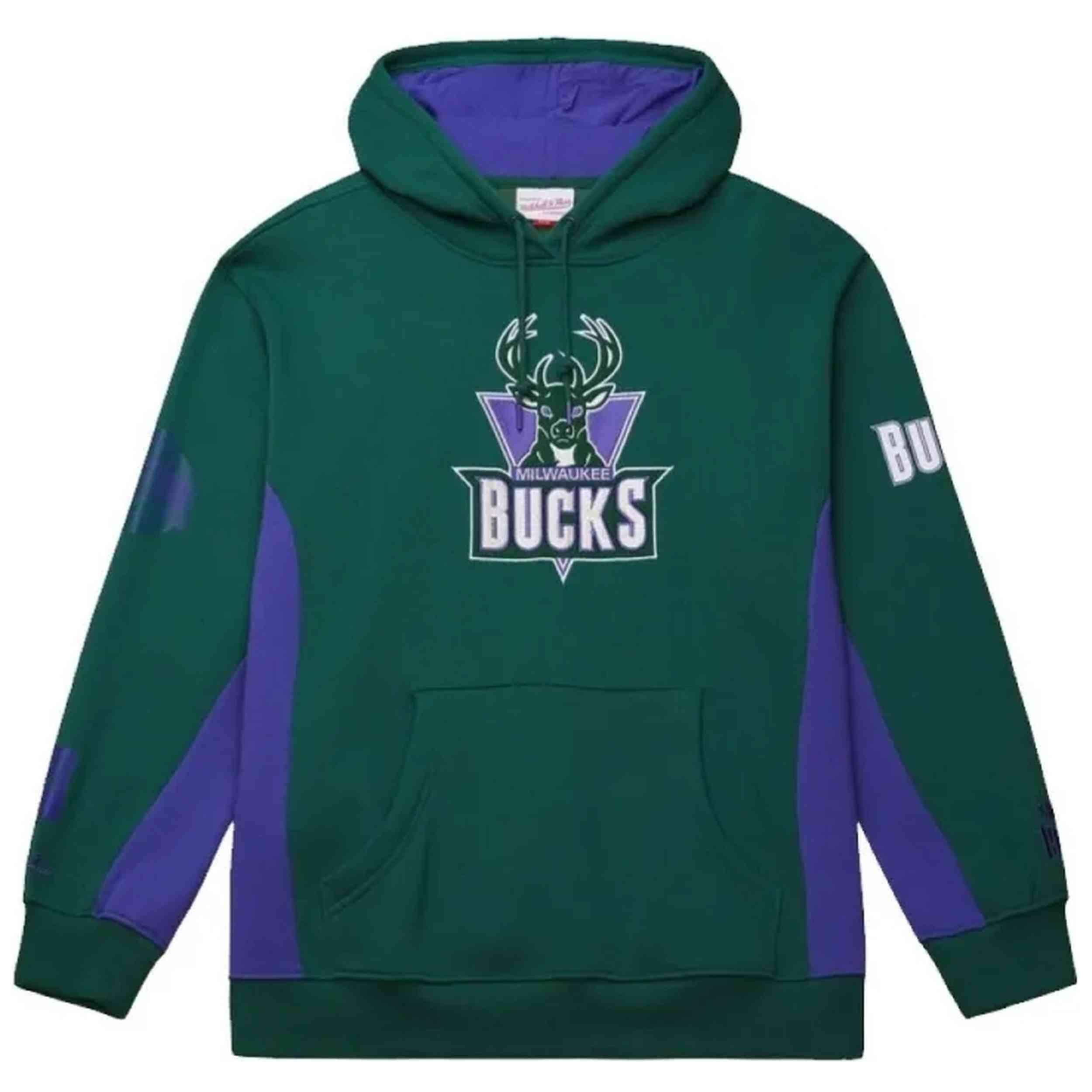 Sweat à capuche Mitchell & ness modèle TH9263-MBUBUGN pour unisexe 1/3