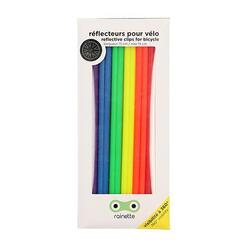 RAINETTE - Lot de 12 grands réflecteurs pour rayons de vélo.