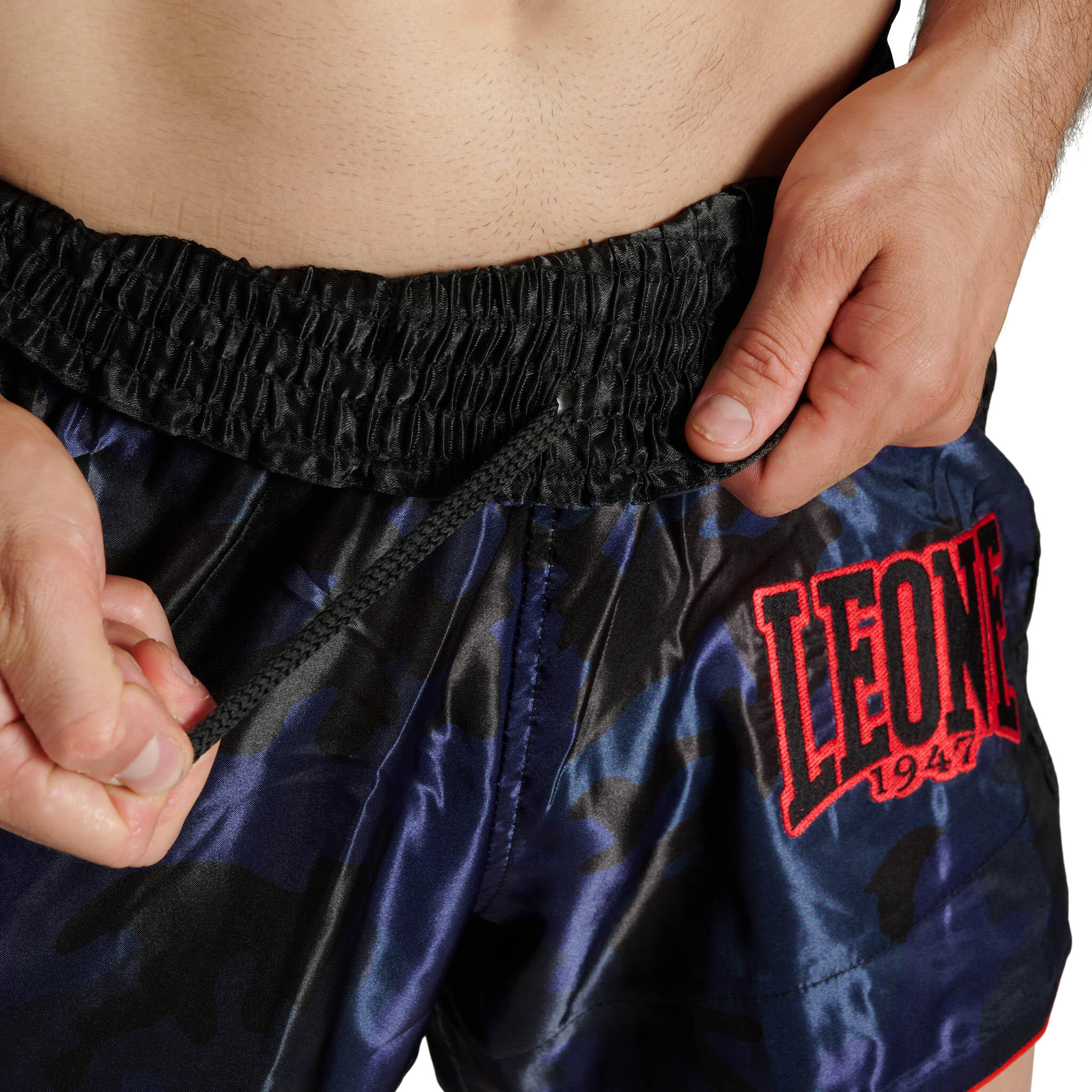 Pantalón Kick/Thai Leone1947 CAMO FIGHT azul L 4/4
