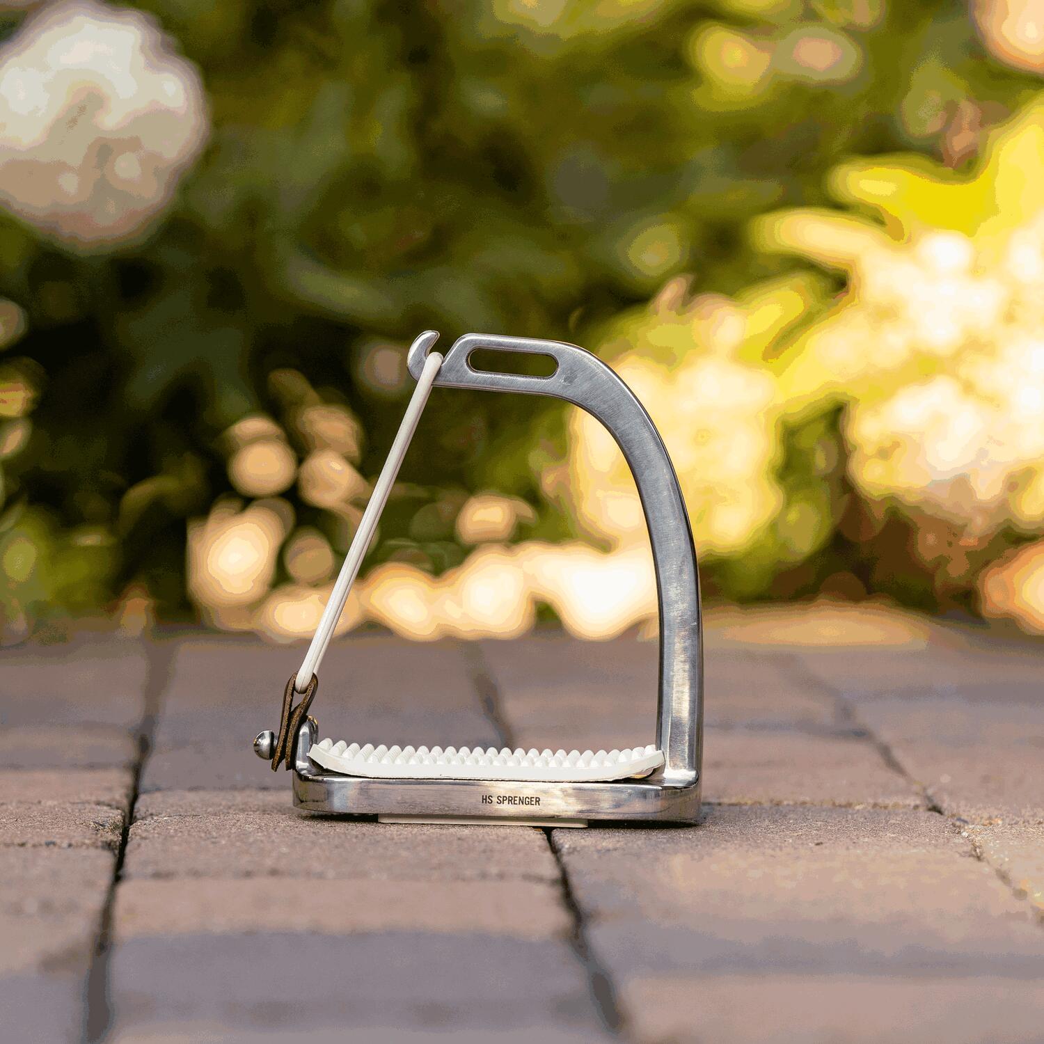 Sprenger Peacock Stirrups With Rubber Ring - Stainless Steel; Size 110 Mm 4/4