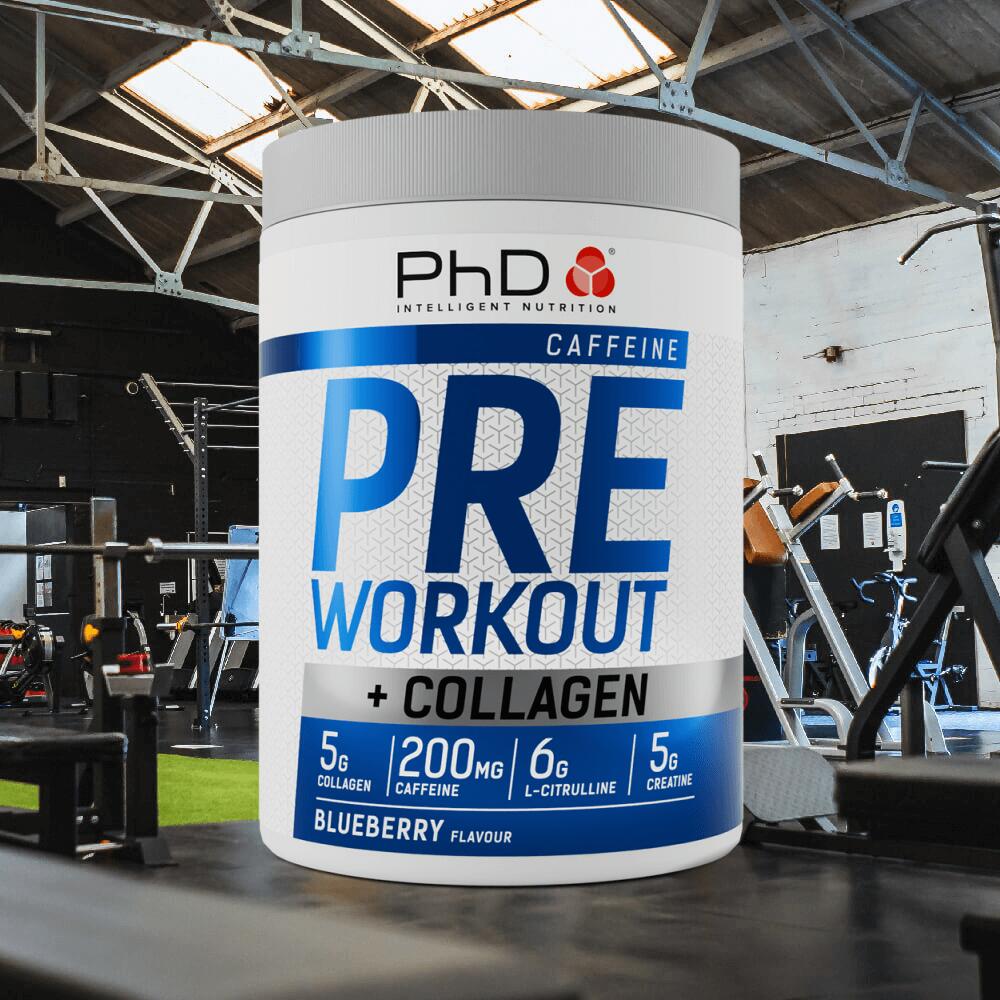 PhD Pre-Workout + Collagen (20 serv) Blueberry - Pre-allenamento 2/3