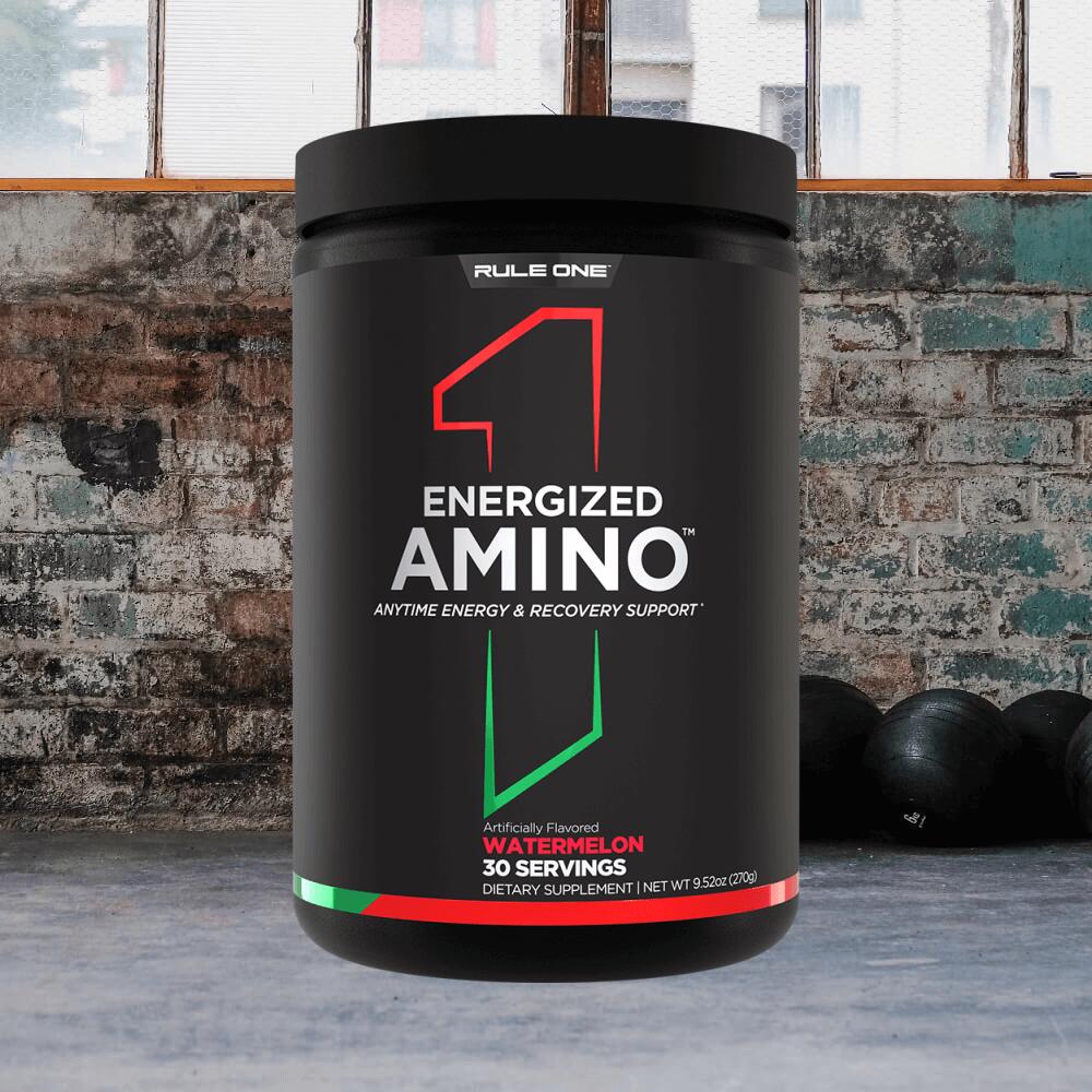 Rule1 R1 Energized Amino (30 Serv) Watermelon - Acides aminés 2/3