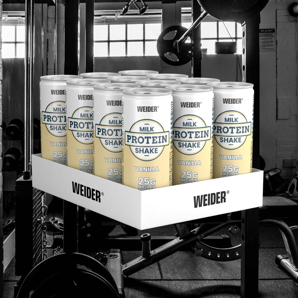 Weider Milk Protein Shake (12x250ml) Vanilla - Protéines - Protéines RTD 2/3
