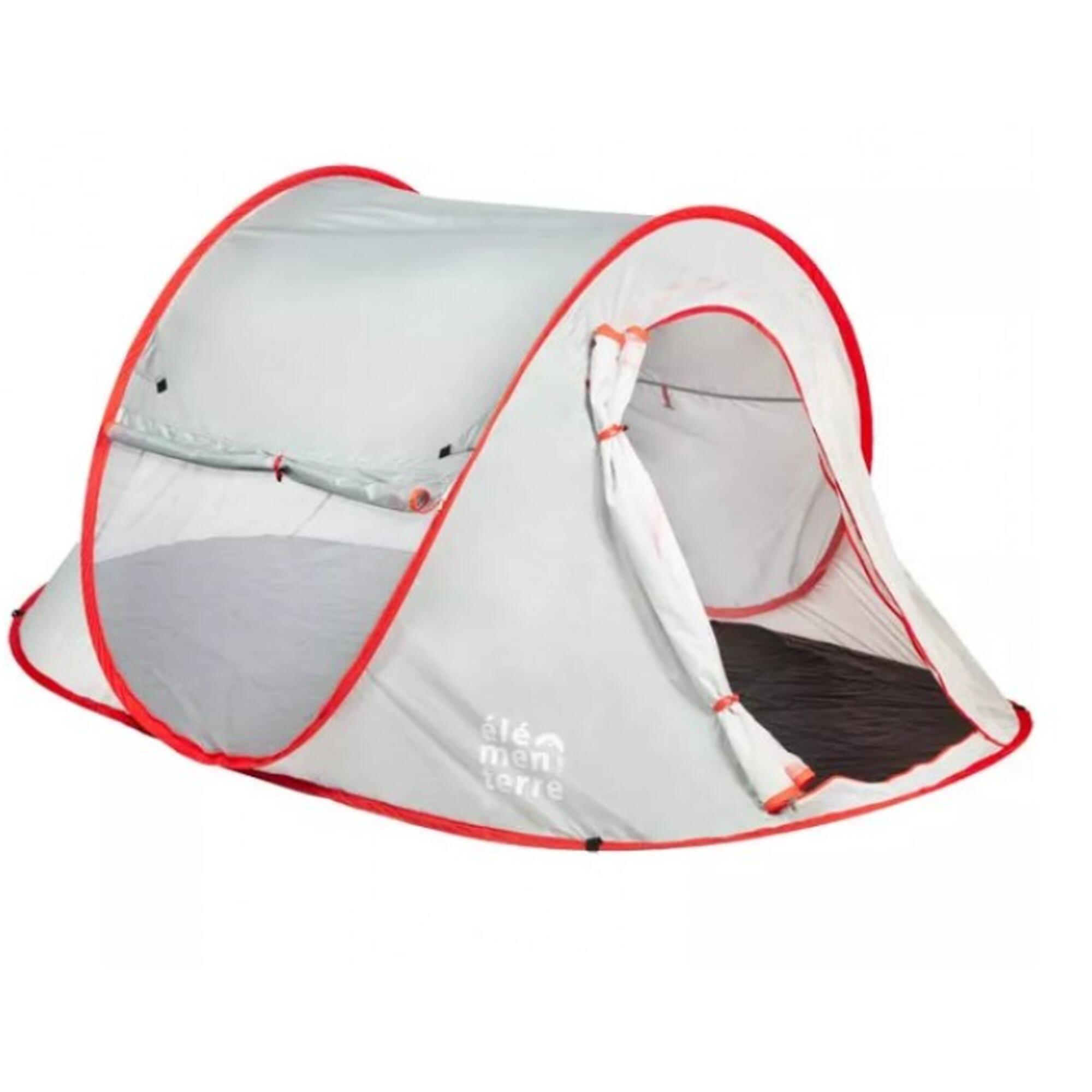 Elementerre - Agnel_2 Tente Pop-up Simple Toit 2 Places - Tente - Gris - 2 Places - Decathlon