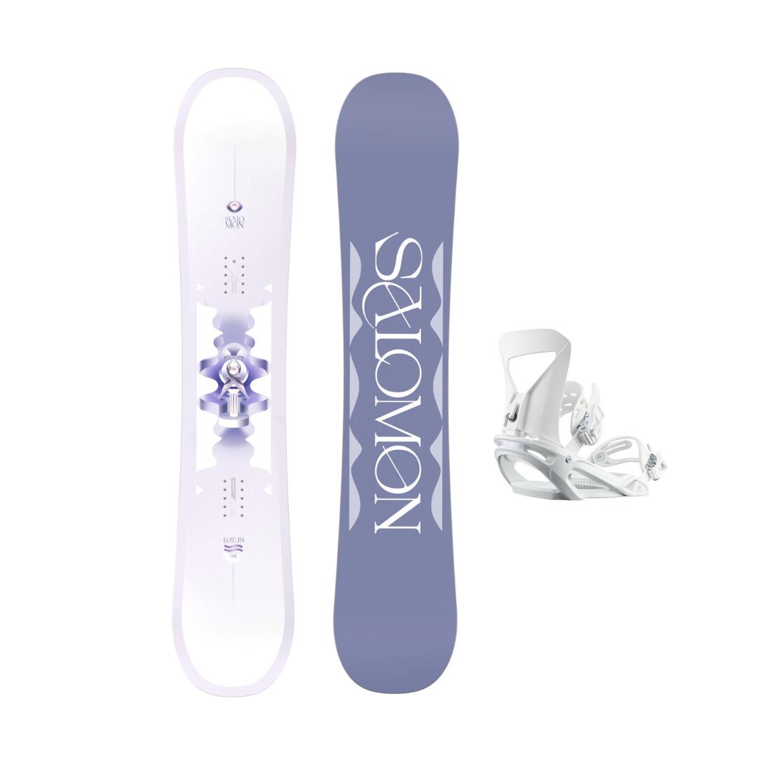 Salomon - Pack Snowboard Femme Salomon Lotus + Spell 155 Cm - Snowboard - Blanc - 155 Cm - Decathlon