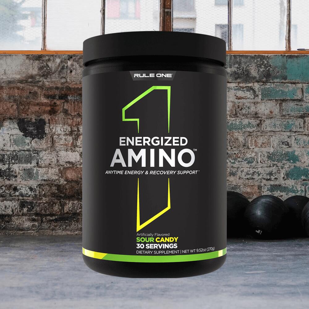 Rule1 R1 Energized Amino (30 Serv) Sour Candy - Acides aminés 2/3