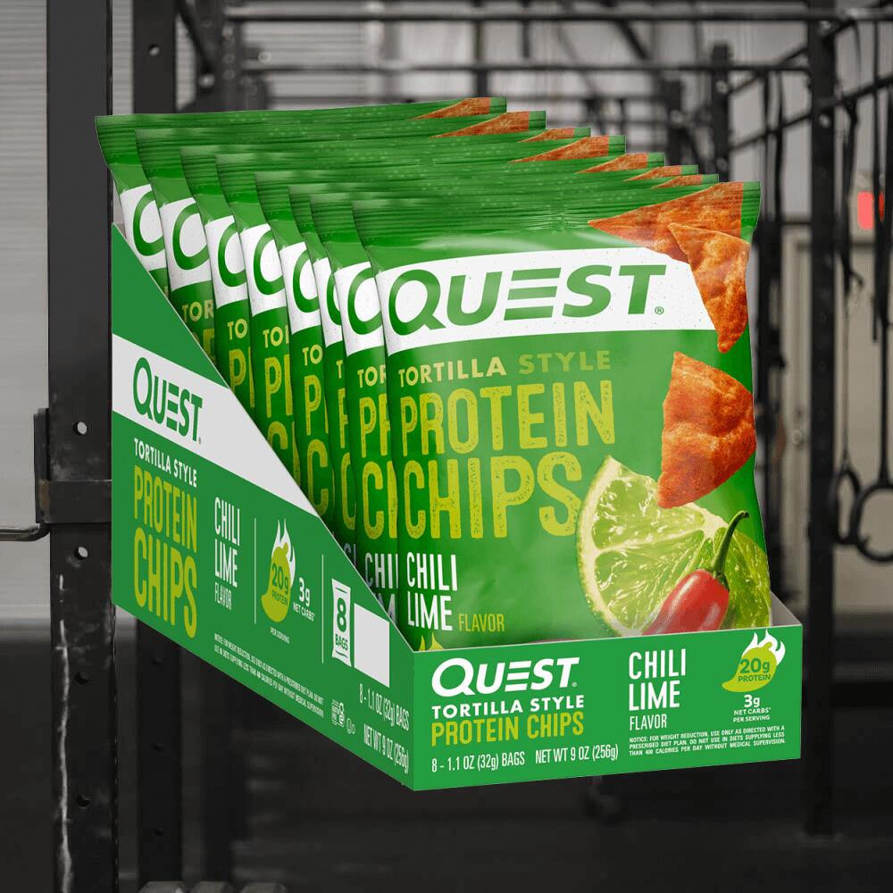 Quest Nutrition Protein Tortilla Chips (8x32g) Chili Lime 2/3