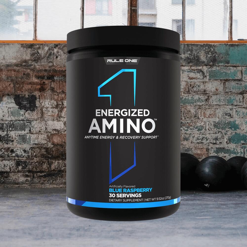 Rule1 R1 Energized Amino (30 Serv) Blue Raspberry - Acides aminés 2/3