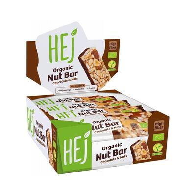 Hej natural organic nut bar (12x40g) salted peanut - repen - energie repen