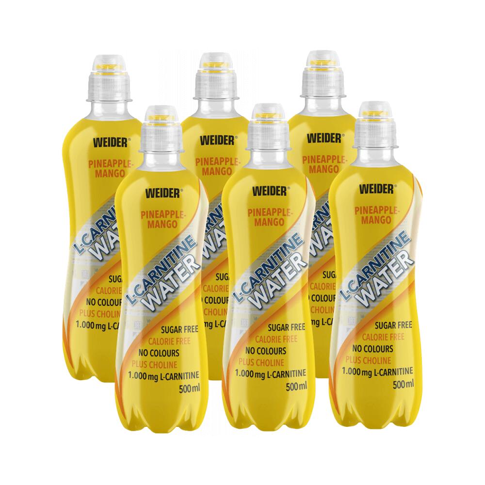 Weider - Weider L-carnitine Water (6x500ml) Pineapple-mango - L-carnitine - Decathlon