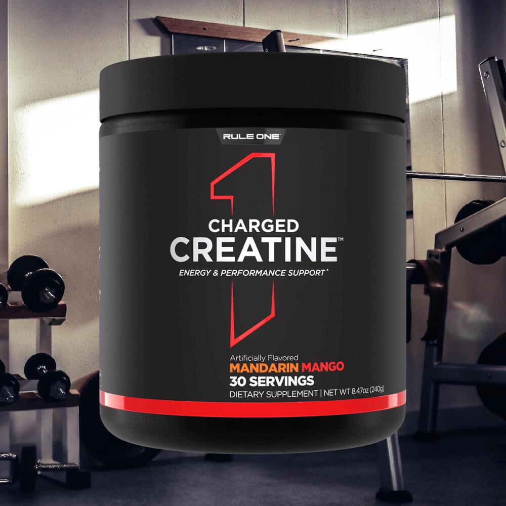 Rule1 R1 Charged Creatine (30 Serv) Mandarin Mango - Créatine 2/3