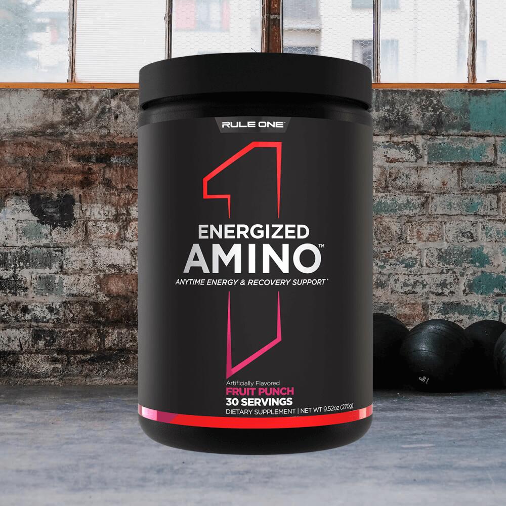 Rule1 R1 Energized Amino (30 Serv) Fruit Punch - Acides aminés 2/3