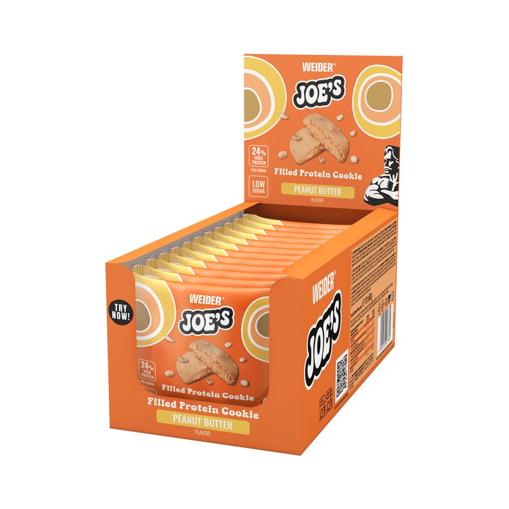 Weider - Weider Joe's Filled Protein Cookie (12x60g) Peanut Butter - Barre Chocolatée - Decathlon