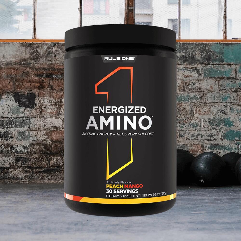 Rule1 R1 Energized Amino (30 Serv) Peach Mango - Acides aminés 2/3