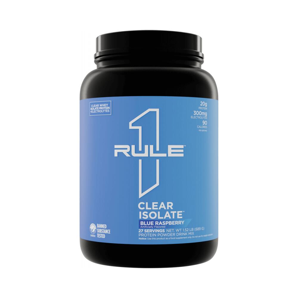 RULE1 Rule1 R1 Clear Isolate (689g) Blue Raspberry - Proteine - Proteine trasparenti