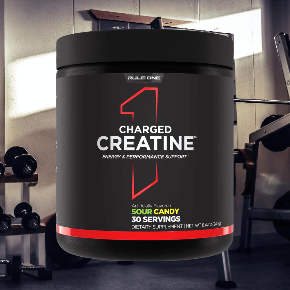 Rule1 R1 Charged Creatine (30 Serv) Sour Candy - Créatine - Mélange de créatine 2/3