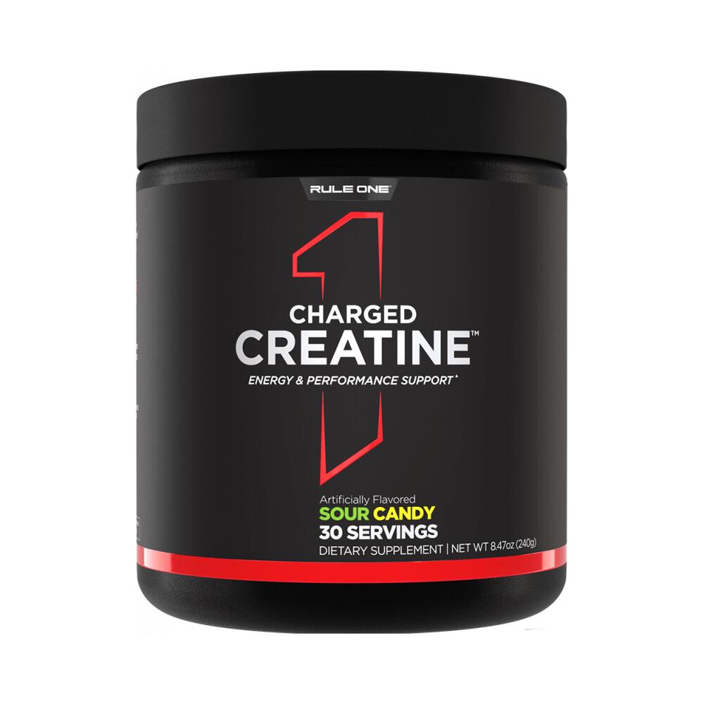 RULE1 Rule1 R1 Charged Creatine (30 Serv) Sour Candy - Creatina - Miscela di creatina