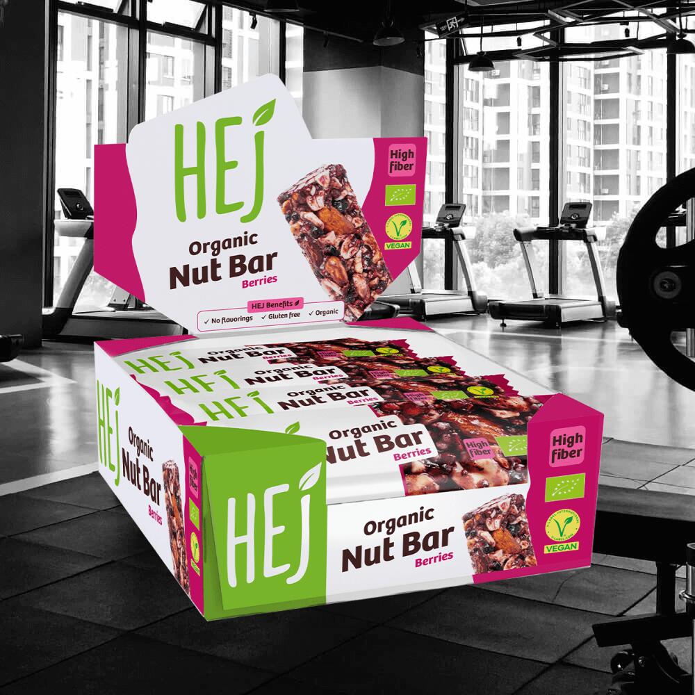 HEJ Natural Organic Nut Bar (12x40g) Berries - Barres - Barres énergétiques 2/3