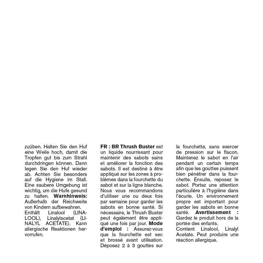 Cura degli zoccoli cavallo BR Equitation Thrush Buster 3/4