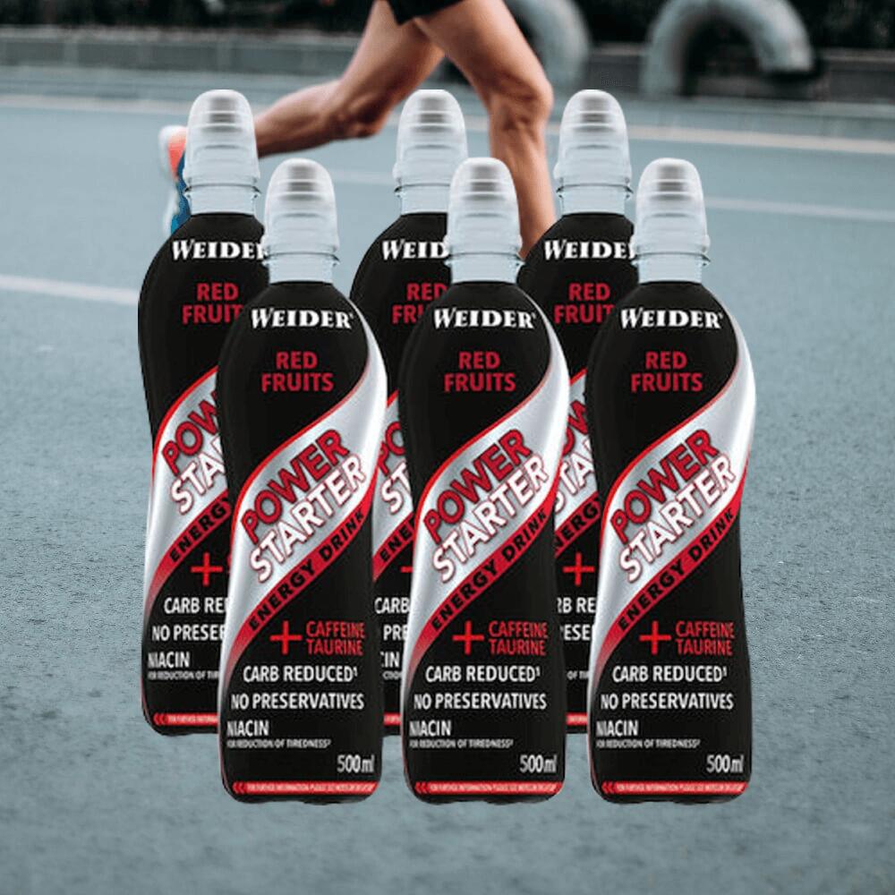 Weider Power Starter Energy Drink (6x500ml) Red Fruits - Énergie et endurance 2/3