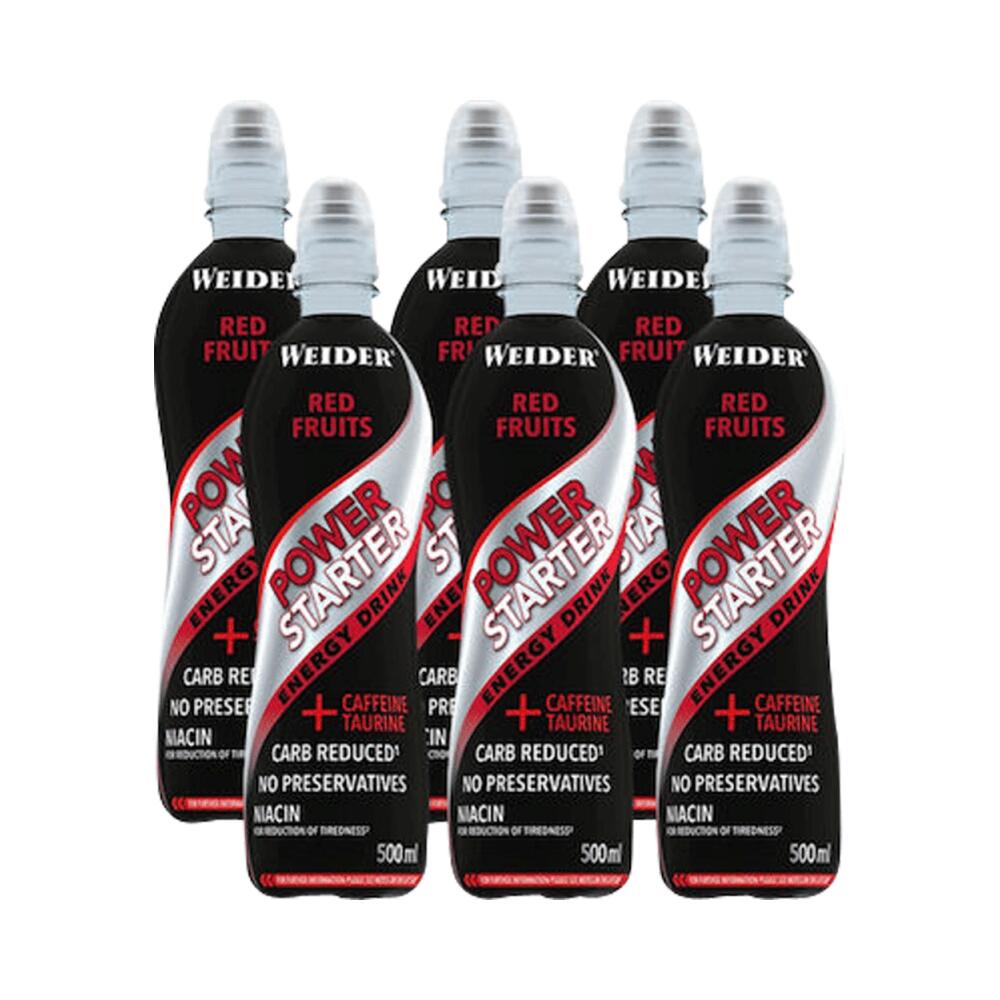 WEIDER Weider Power Starter Energy Drink (6x500ml) Red Fruits - Energia e resistenza