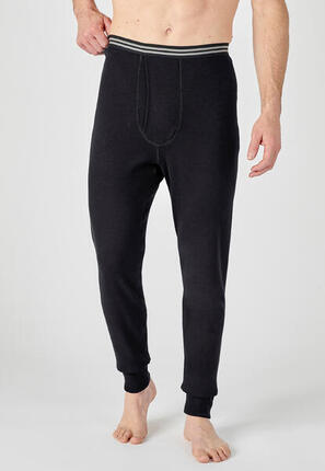 Caleçon ouvert thermique Thermolactyl, molleton gratté - Marine