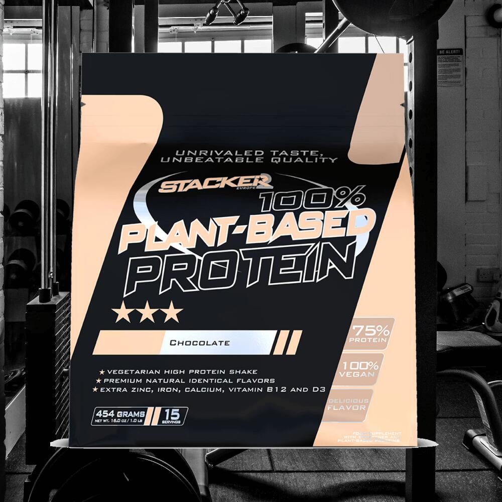 Stacker2 100% Plant-Based Protein (454g) Chocolate - Protéines 2/3