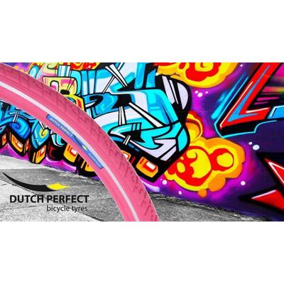Buitenband dutch perfect 28 x 1 ½ 40-635 - roze met reflectie