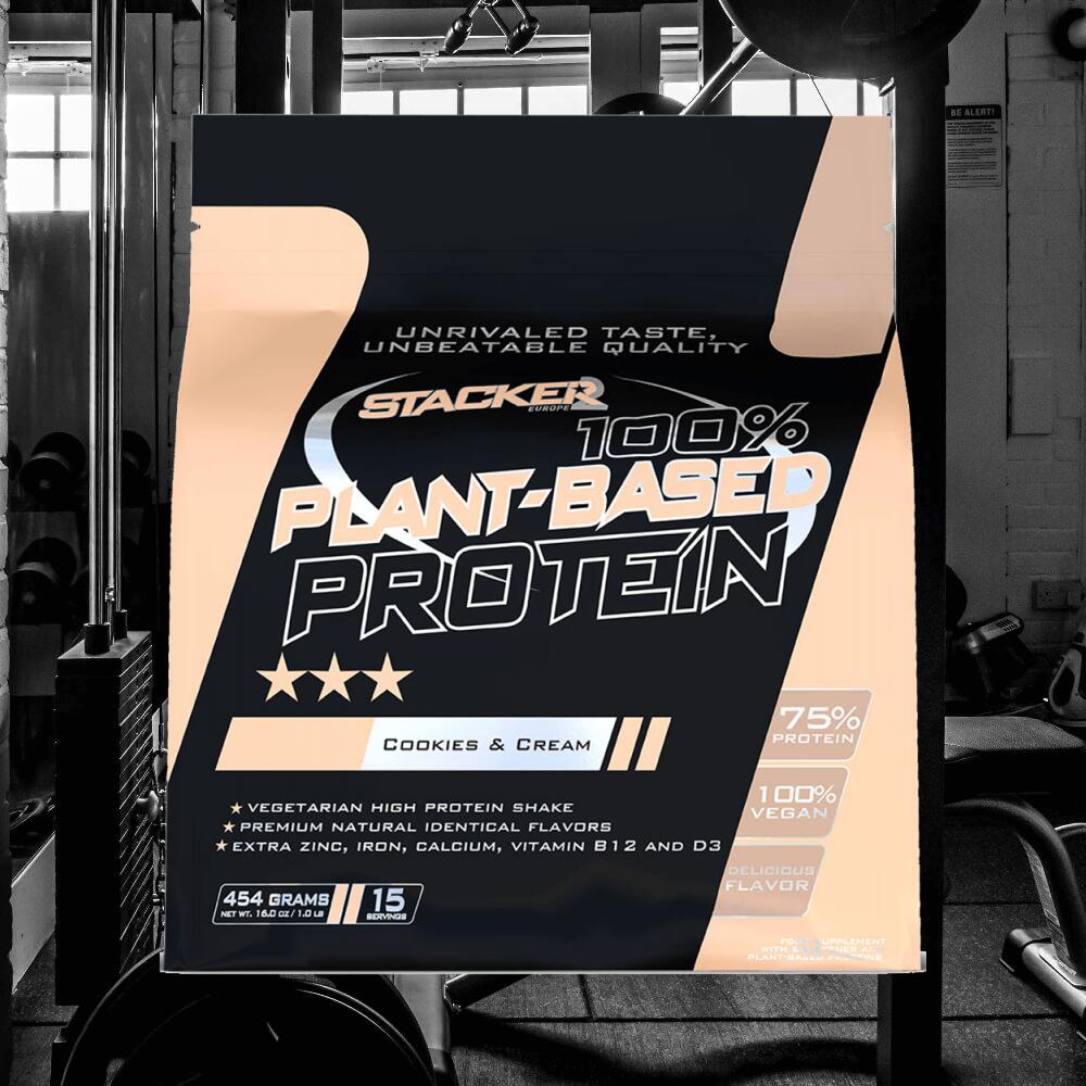Stacker2 100% Plant-Based Protein (454g) Cookies & Cream - Protéines 2/3
