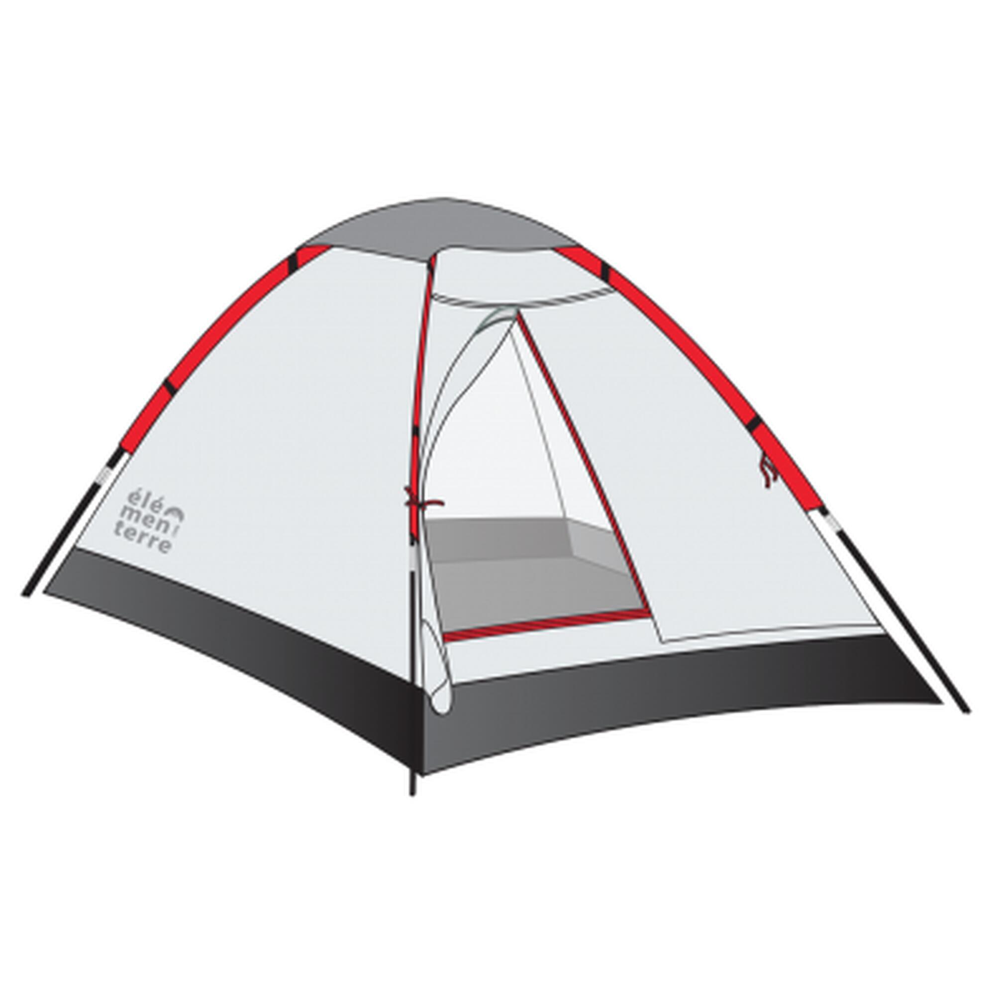 Elementerre - Aster_2 Tente Dôme Simple Toit 2 Places - Tente - Gris - 2 Places - Decathlon