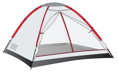Tente dôme simple toit 4 places Élémenterre Aster