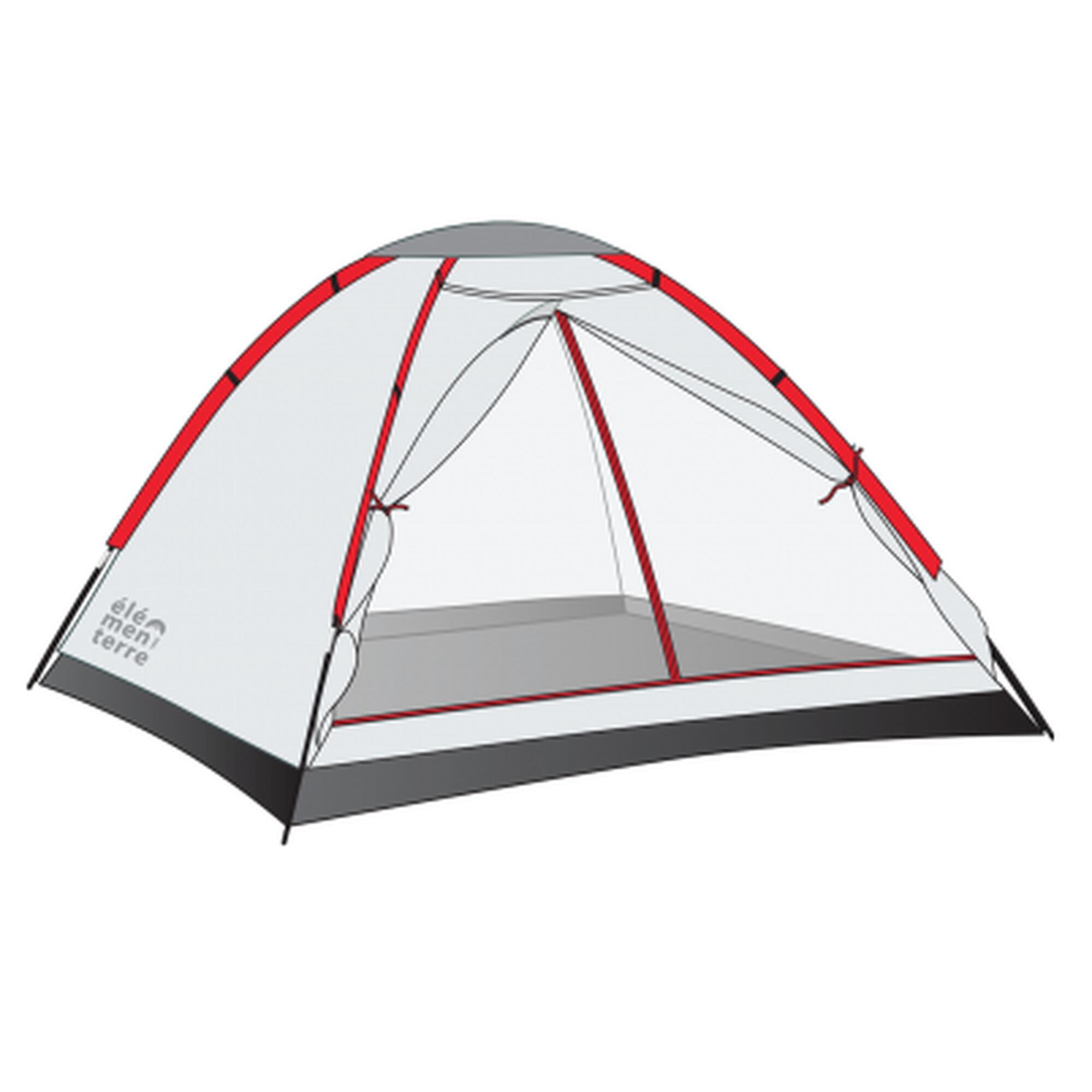 Elementerre - Aster_4 Tente Dôme Simple Toit 4 Places - Tente - Gris - 4 Places - Decathlon