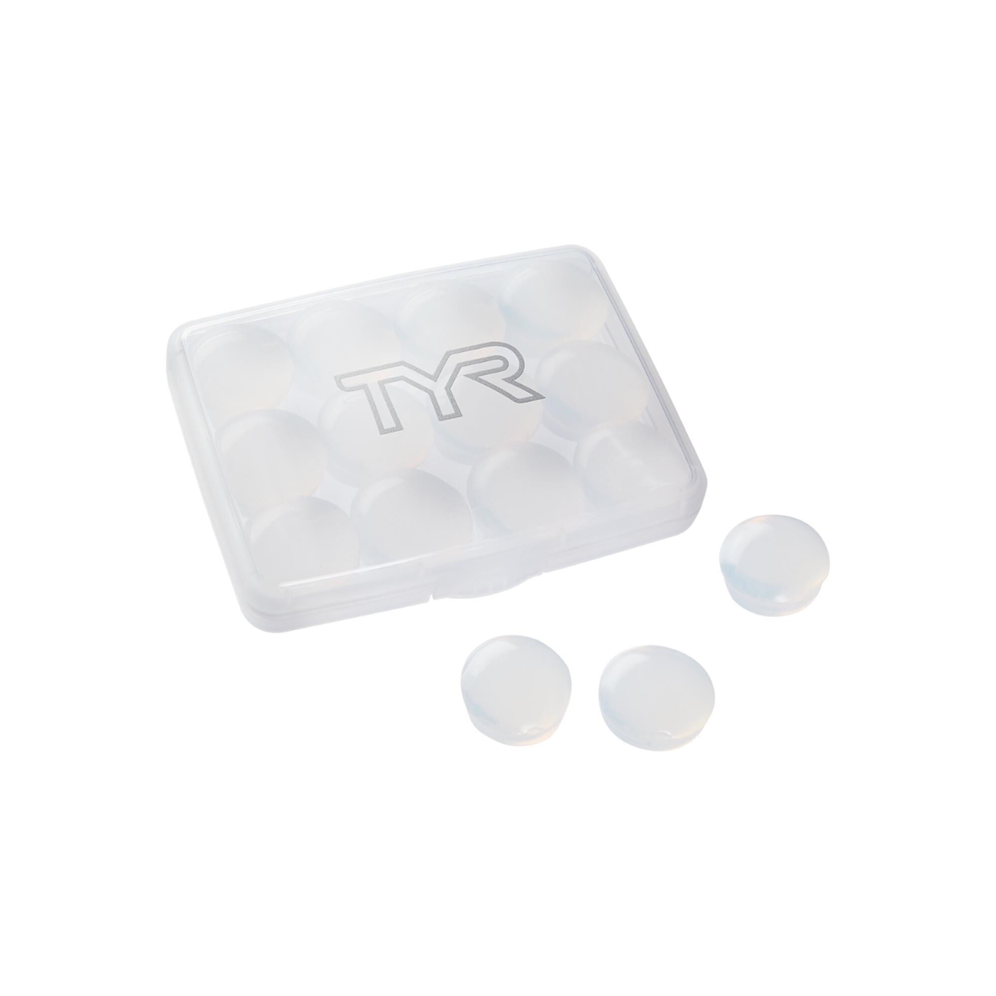 Tyr - Pack Bouchon D'Oreille Souple Silicone Tyr X 6 - Pince-nez - Blanc - Adulte - Decathlon