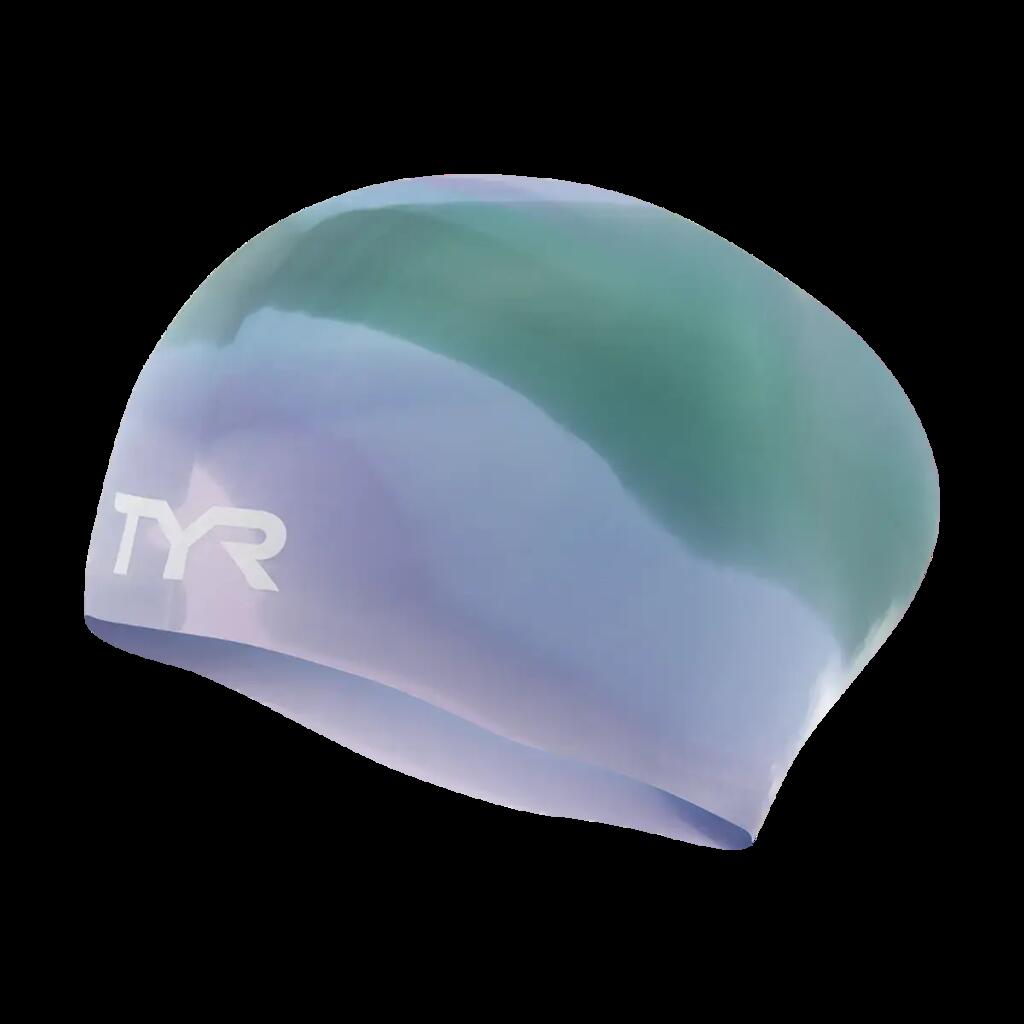 Bonnet de bain silicone Kids TYR for cheveux longs Tie Dye