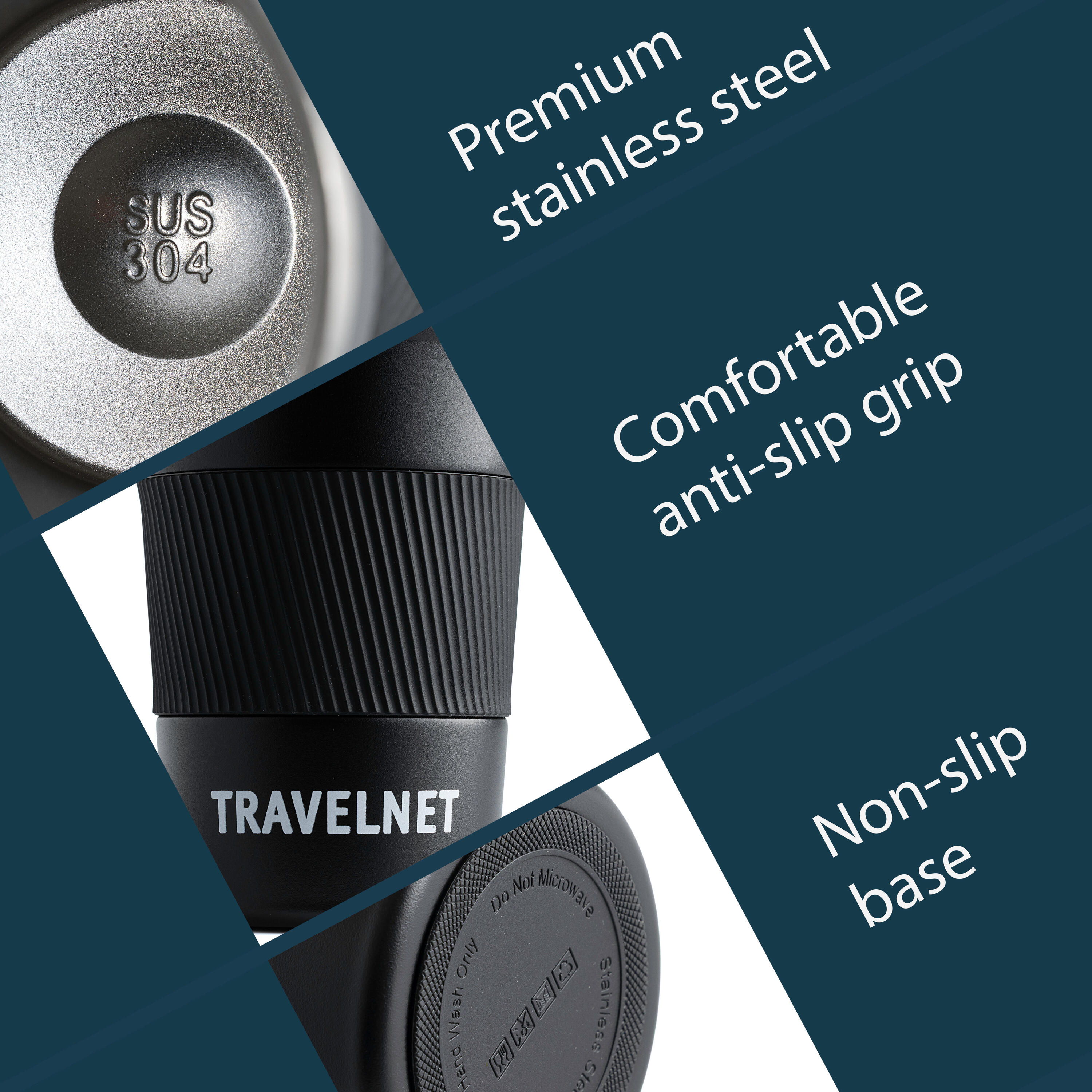 Travelnet Thermosbecher – Mug à café à emporter – 380 ml 7/7