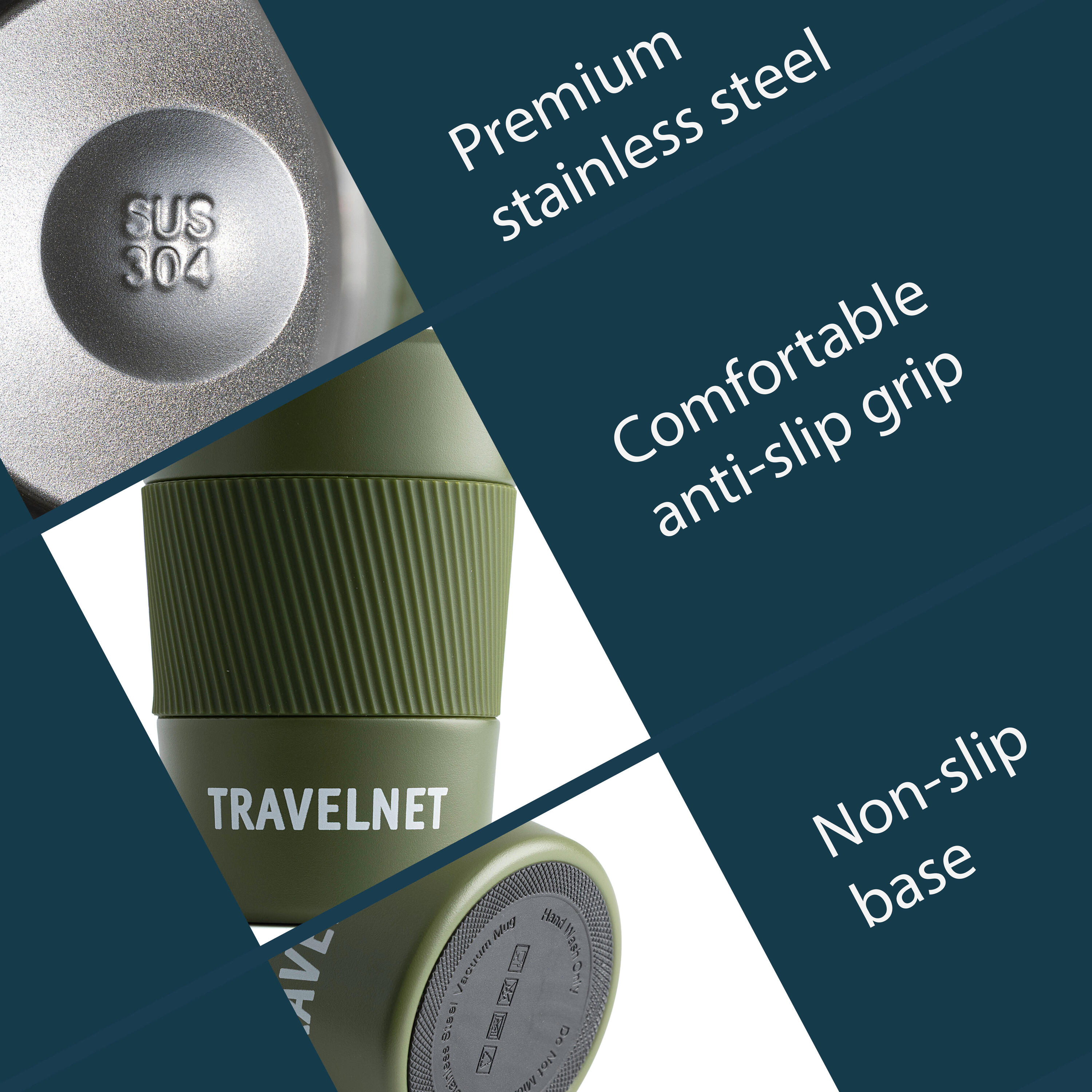 Tazza termica Travelnet – Tazza da caffè da asporto – 380 ml 7/7