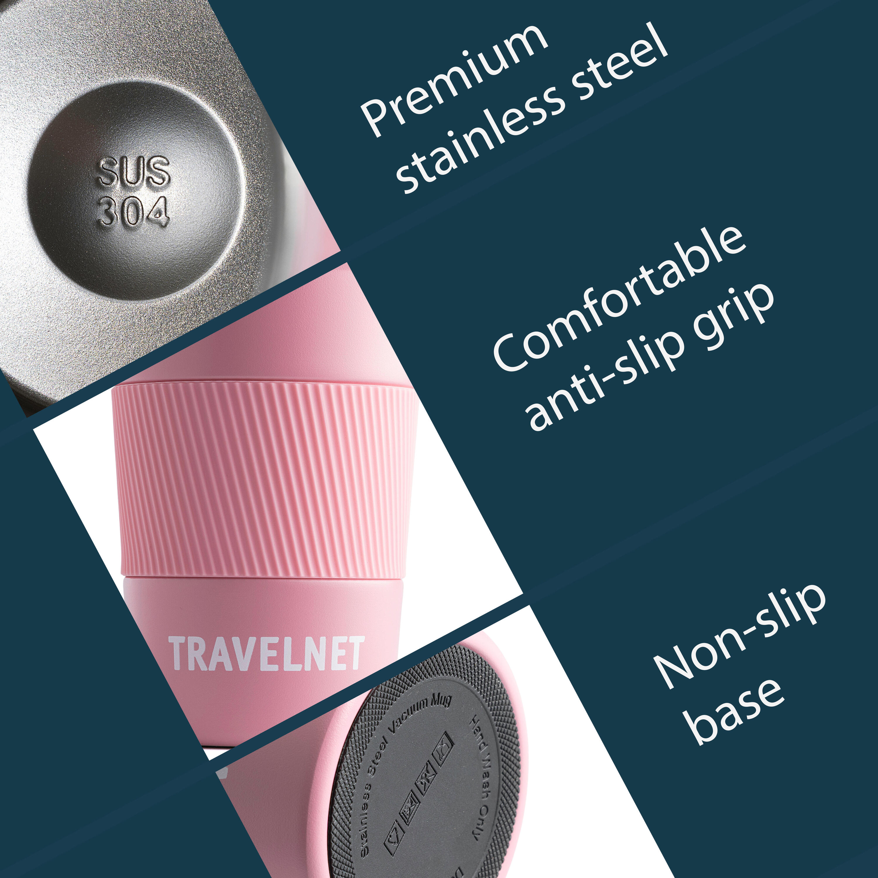 Travelnet Thermosbecher – Mug à café à emporter– 380 ml 7/7