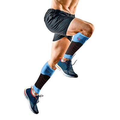 Manicotti per polpacci blu - compressione forte - SKINUP Sport