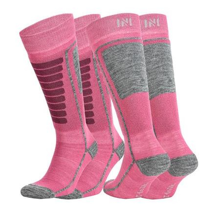 2 Paires de Chaussettes de Ski Mérinos Enfant - Courchevel