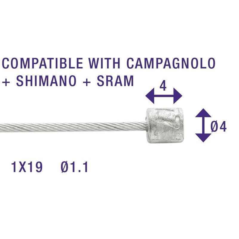 Câble Intérieur De Vitesse 2250Mm Inox Slick Ø1.1Mm Shimano / Sram